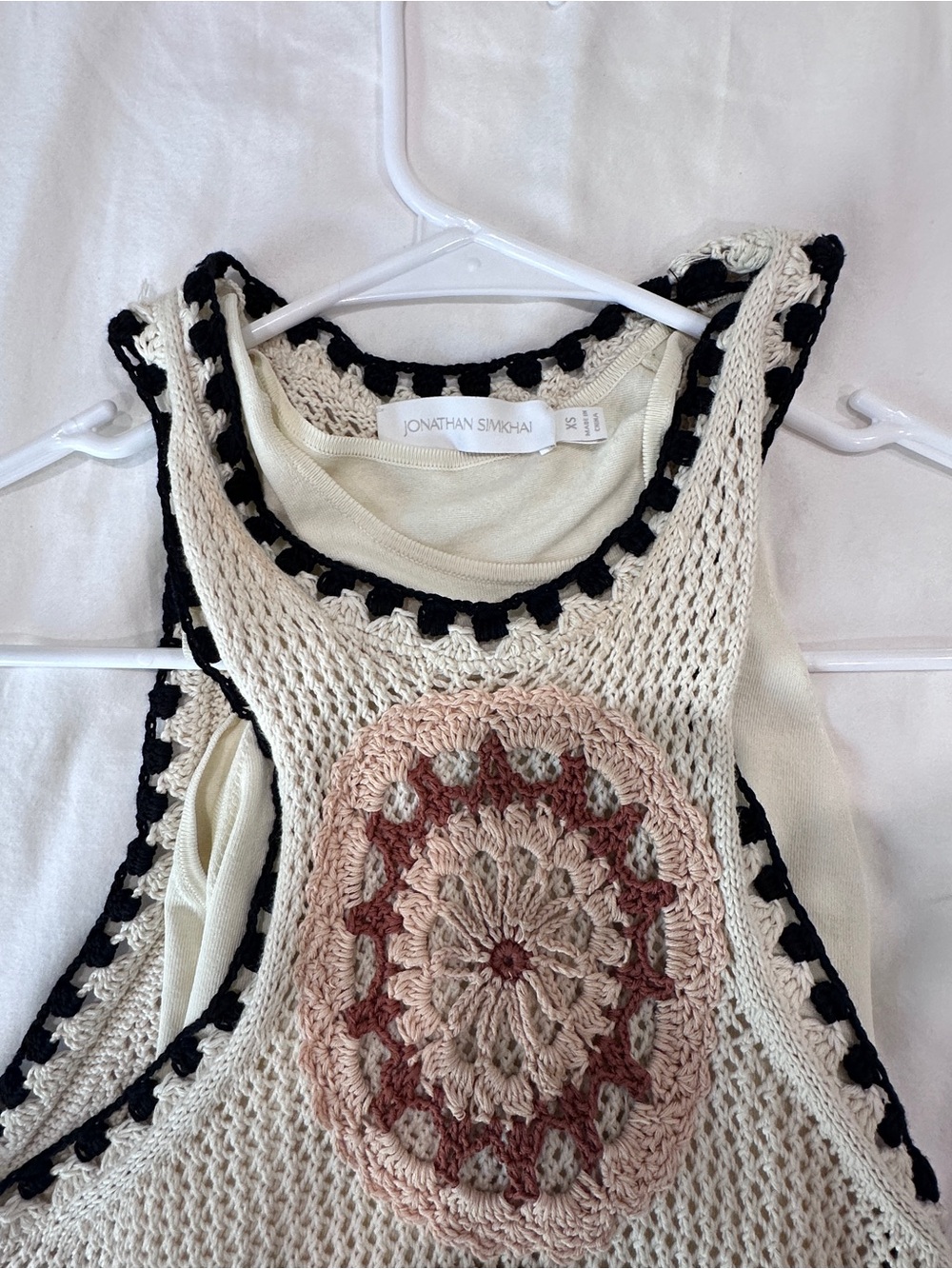 Jonathan Simkhai Cream Crochet Maxi Dress - Picture 3 of 6